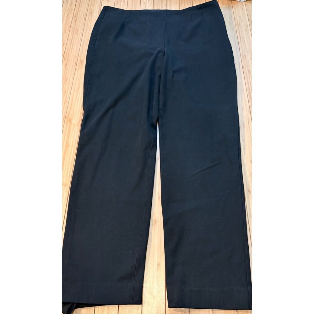 Talbots Women’s Size 12 Black Dress Pants Side Zip Tailored Straight Leg